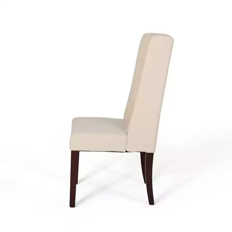 Christopher Knight Home Lot de 2 chaises de salle à manger en bois Blount avec coussins en tissu beige/finition naturelle : cadre en bouleau, dossier capitonné