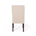 Christopher Knight Home Lot de 2 chaises de salle à manger en bois Blount avec coussins en tissu beige/finition naturelle : cadre en bouleau, dossier capitonné