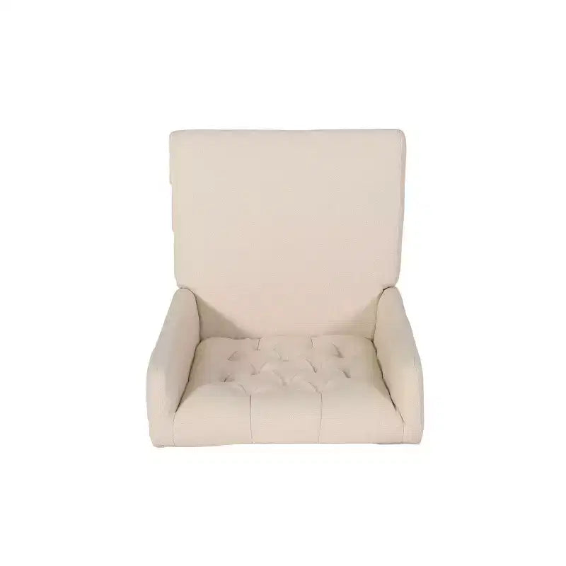 Christopher Knight Home Lot de 2 chaises de salle à manger en bois Blount avec coussins en tissu beige/finition naturelle : cadre en bouleau, dossier capitonné