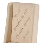 Christopher Knight Home Lot de 2 chaises de salle à manger en bois Blount avec coussins en tissu beige/finition naturelle : cadre en bouleau, dossier capitonné