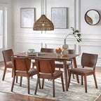Ensemble de salle à manger Buylateral 7 pièces Bernard Mid-Century Noyer