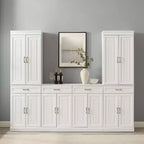 Ensemble buffet et garde-manger 3 pièces Stanton blanc - Crosley : Rangement pour le bureau à domicile, Design de ferme traditionnel