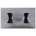 Table à manger rectangulaire moderne en verre 58" Poppy Hill Noir/Gris - HOMES: Inside + Out : Bord biseauté, Cadre en acier