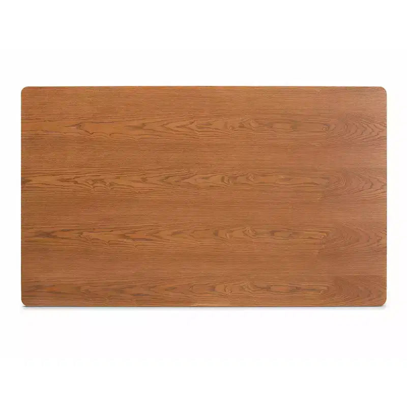 Ensemble de salle à manger moderne Odessa 5 pièces du milieu du siècle : Table en bois d'hévéa marron et sièges rembourrés, pieds incurvés, 4 places, non extensible
