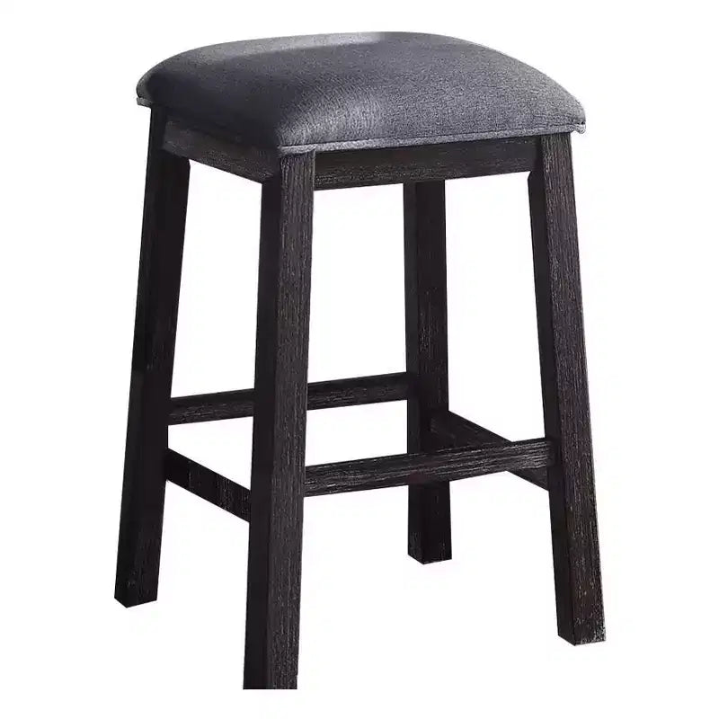 Ensemble de salle à manger Necalli de 152,4 cm avec plateau en marbre et hauteur de comptoir Espresso vieilli - Acme Furniture : 4 pièces, sièges en microfibre, base luge