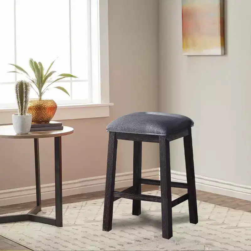 Ensemble de salle à manger Necalli de 152,4 cm avec plateau en marbre et hauteur de comptoir Espresso vieilli - Acme Furniture : 4 pièces, sièges en microfibre, base luge