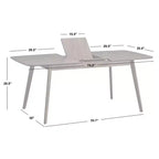 Table de salle à manger rectangulaire extensible Buylateral Wave en noyer, style Mid-Century : Mid-Century, 6 places, extensible