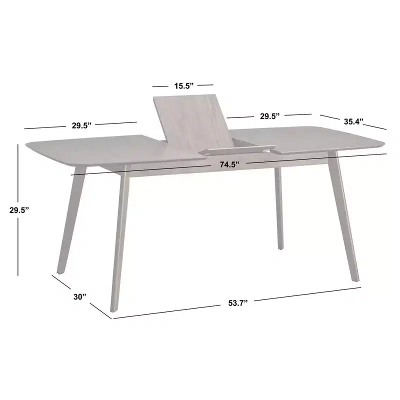 Table de salle à manger rectangulaire extensible Buylateral Wave en noyer, style Mid-Century : Mid-Century, 6 places, extensible