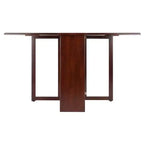 Table à manger Clara Double Drop Leaf Noyer - Winsome : Pieds tournés, Pliante, 4 places assises