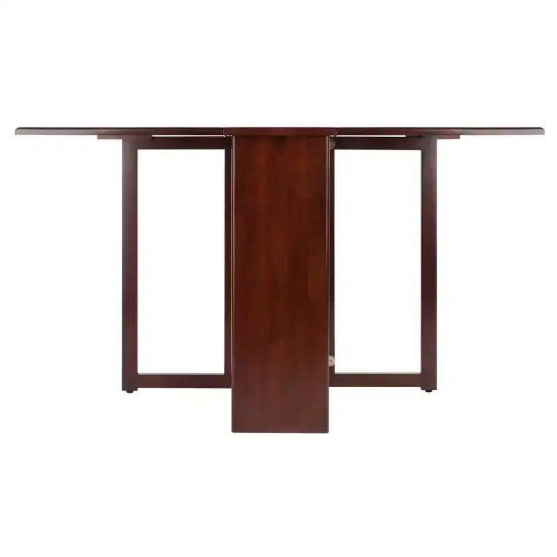 Table à manger Clara Double Drop Leaf Noyer - Winsome : Pieds tournés, Pliante, 4 places assises