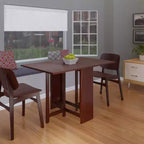 Table à manger Clara Double Drop Leaf Noyer - Winsome : Pieds tournés, Pliante, 4 places assises