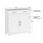 Buylateral Buffet de salle à manger Dalton 2 portes style ferme moderne blanc/gris anthracite : style ferme moderne, meuble de rangement