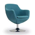 Fauteuil d'appoint pivotant Caisson Twill bleu - Manhattan Comfort