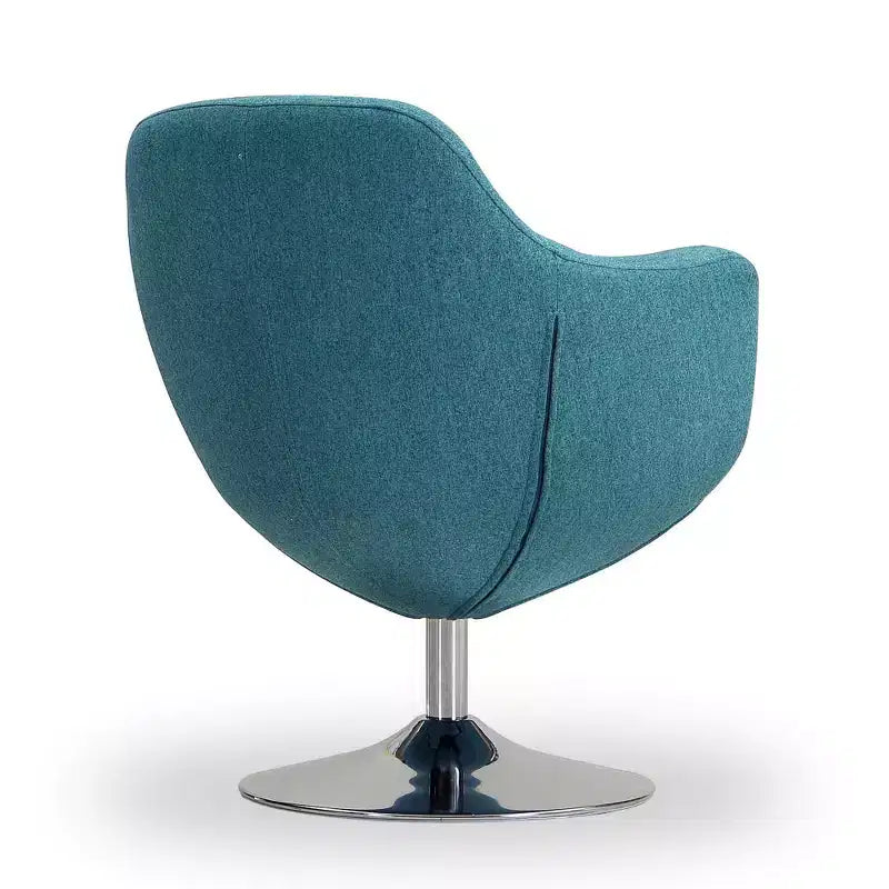 Fauteuil d'appoint pivotant Caisson Twill bleu - Manhattan Comfort