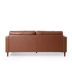 Christopher Knight Home Ensemble canapé et fauteuil club 3 pièces Malinta contemporain en similicuir capitonné, Marron Cognac/Espresso