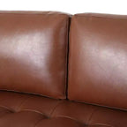 Christopher Knight Home Ensemble canapé et fauteuil club 3 pièces Malinta contemporain en similicuir capitonné, Marron Cognac/Espresso