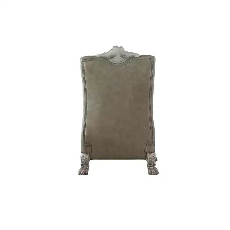 Fauteuil d'appoint 34" Dresden PU Blanc Os Vintage - Acme Furniture : Fabriqué à la main, capitonné, cadre en polyrésine