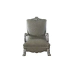 Fauteuil d'appoint 34" Dresden PU Blanc Os Vintage - Acme Furniture : Fabriqué à la main, capitonné, cadre en polyrésine
