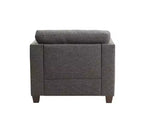 Fauteuil Laurissa 38 po en lin anthracite clair Acme Furniture : Fauteuil rembourré, cadre en bois, coussins capitonnés