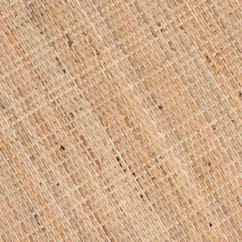Ensemble de salon Jayden 5 pièces en tissu et rotin Blanc/Naturel - bali & pari : Aucun assemblage requis, Coussins inclus