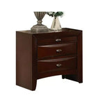 Acme Furniture Ireland I Table de chevet de rangement Finition Espresso : Cadre en bois carré, Glissières métalliques, Capacité de 250lb