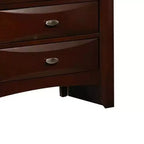 Acme Furniture Ireland I Table de chevet de rangement Finition Espresso : Cadre en bois carré, Glissières métalliques, Capacité de 250lb