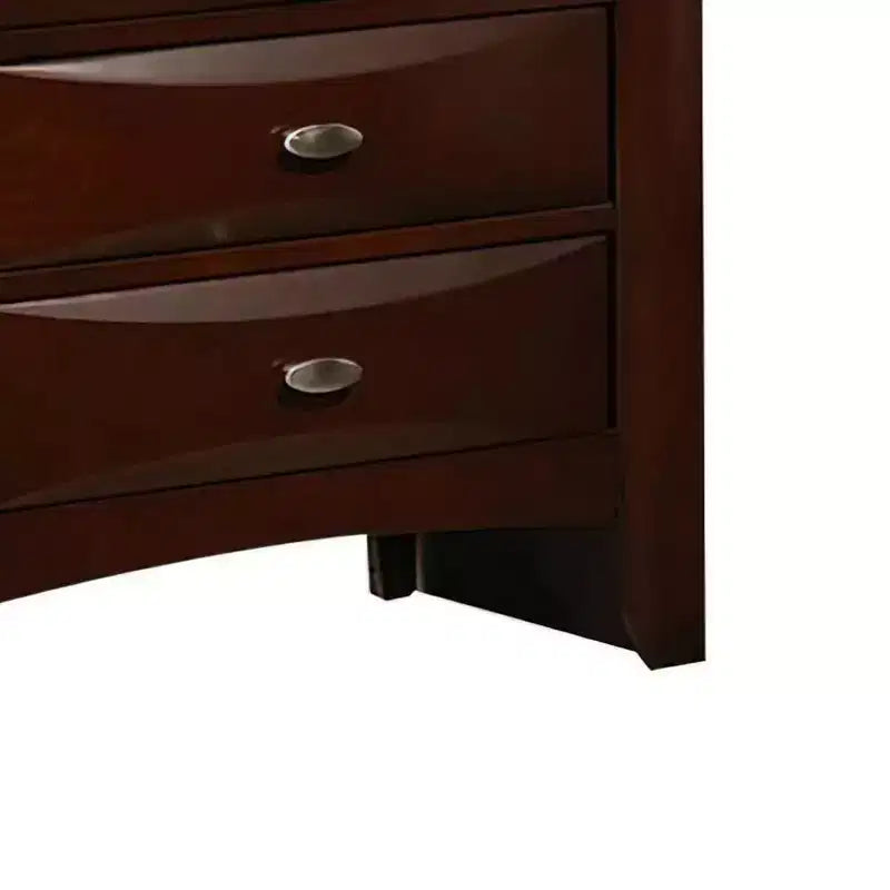 Acme Furniture Ireland I Table de chevet de rangement Finition Espresso : Cadre en bois carré, Glissières métalliques, Capacité de 250lb