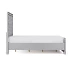 Ensemble de chambre Tenaya 6 pièces pour très grand lit californien, argent/gris - HOMES: Inside + Out : Design glamour, garnitures miroir, capitonnage à boutons
