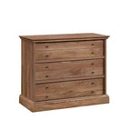 Commode 3 tiroirs Barrister Lane Sindoori Mango - Sauder : Rangement de chambre, Coulisses métalliques, MDF