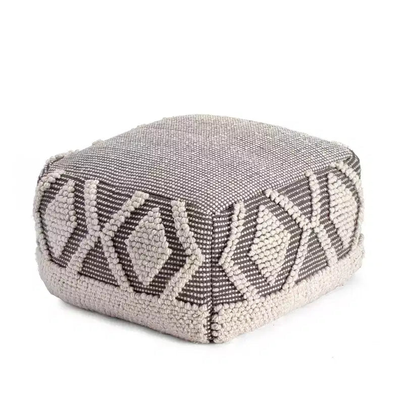 Pouf Chippewa Anji Mountain gris/ivoire
