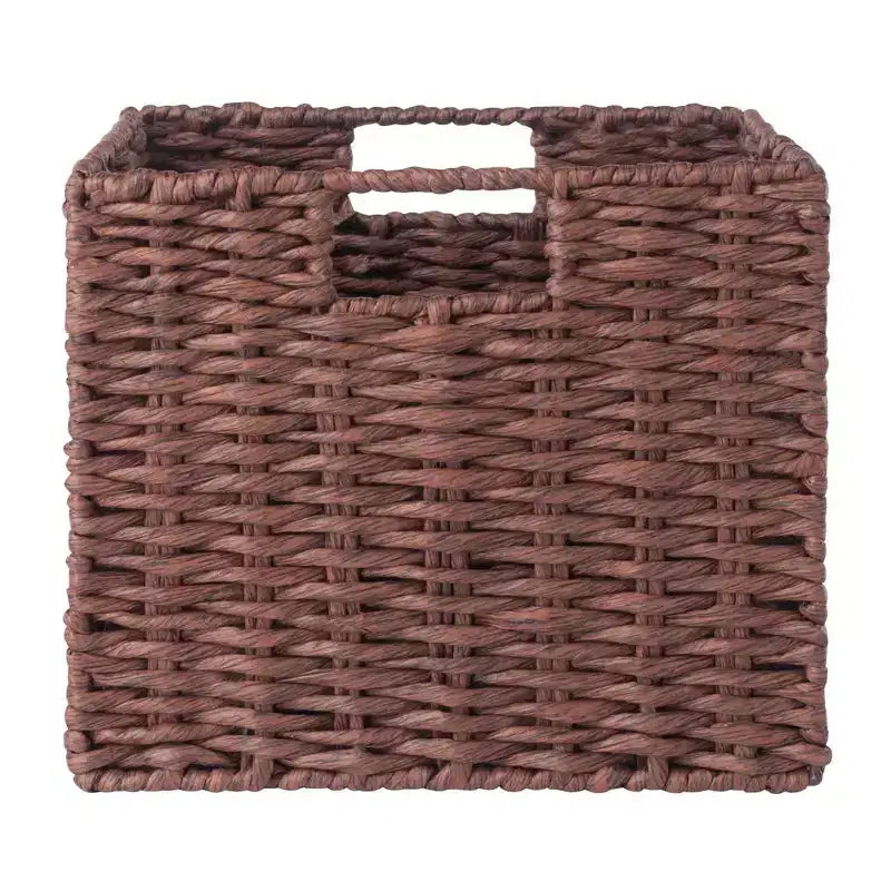 Banc de rangement Adriana 4 pièces avec paniers Noyer - Winsome : Style transitionnel, Cadre en bois, Nettoyage des taches