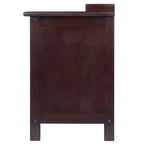 Banc de rangement Adriana 4 pièces avec paniers Noyer - Winsome : Style transitionnel, Cadre en bois, Nettoyage des taches