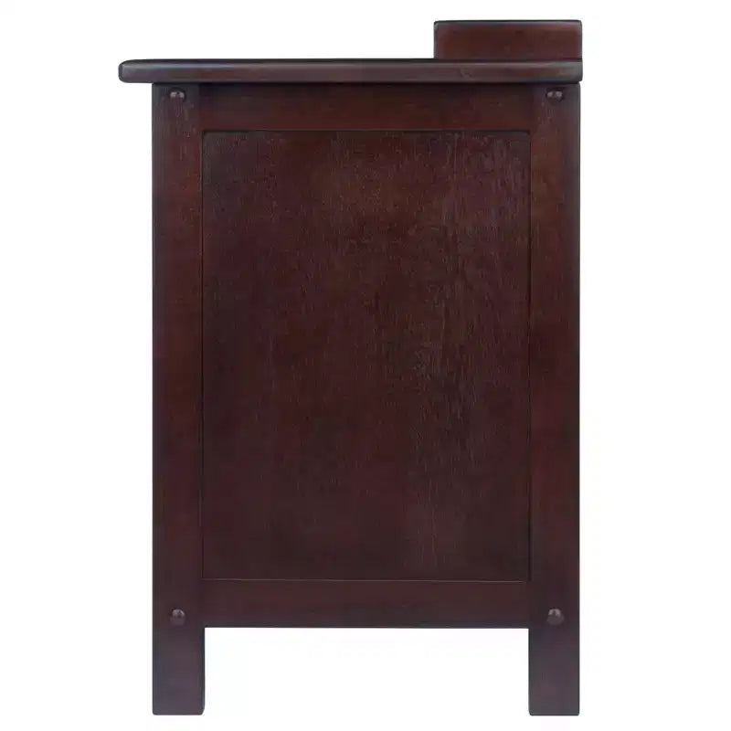 Banc de rangement Adriana 4 pièces avec paniers Noyer - Winsome : Style transitionnel, Cadre en bois, Nettoyage des taches