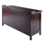 Banc de rangement Adriana 4 pièces avec paniers Noyer - Winsome : Style transitionnel, Cadre en bois, Nettoyage des taches