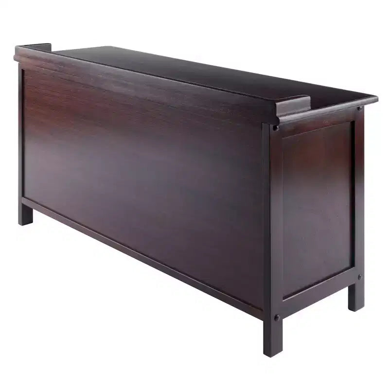 Banc de rangement Adriana 4 pièces avec paniers Noyer - Winsome : Style transitionnel, Cadre en bois, Nettoyage des taches