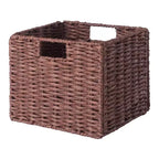 Banc de rangement Adriana 4 pièces avec paniers Noyer - Winsome : Style transitionnel, Cadre en bois, Nettoyage des taches