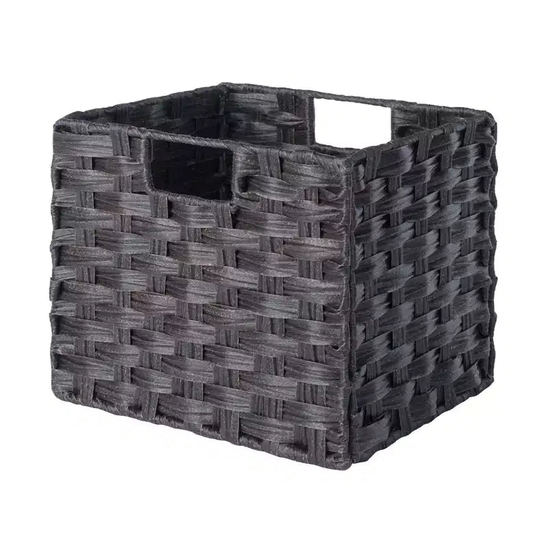 Banc de rangement 4 pièces Addison avec paniers Espresso/Chocolat - Winsome : Organiseur d'entrée en bois, pouf de chambre