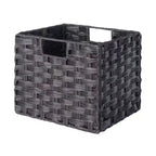 Banc de rangement 4 pièces Addison avec paniers Espresso/Chocolat - Winsome : Organiseur d'entrée en bois, pouf de chambre