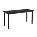 24"x60" Heavy Duty Table Black Frame/Black Top - National Public Seating
