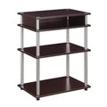 Breighton Home Designs2Go No Tools Printer Stand with Shelves in Espresso