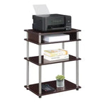 Breighton Home Designs2Go Meuble pour imprimante sans outils avec étagères en expresso