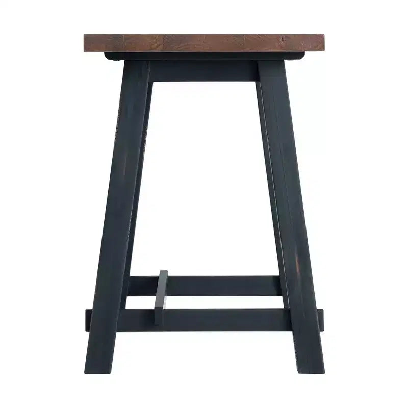 Bureau compact Adam en bois massif de 32 po Rustic Natural - Meubles Alaterre : pieds de tréteau industriels, surface en pin