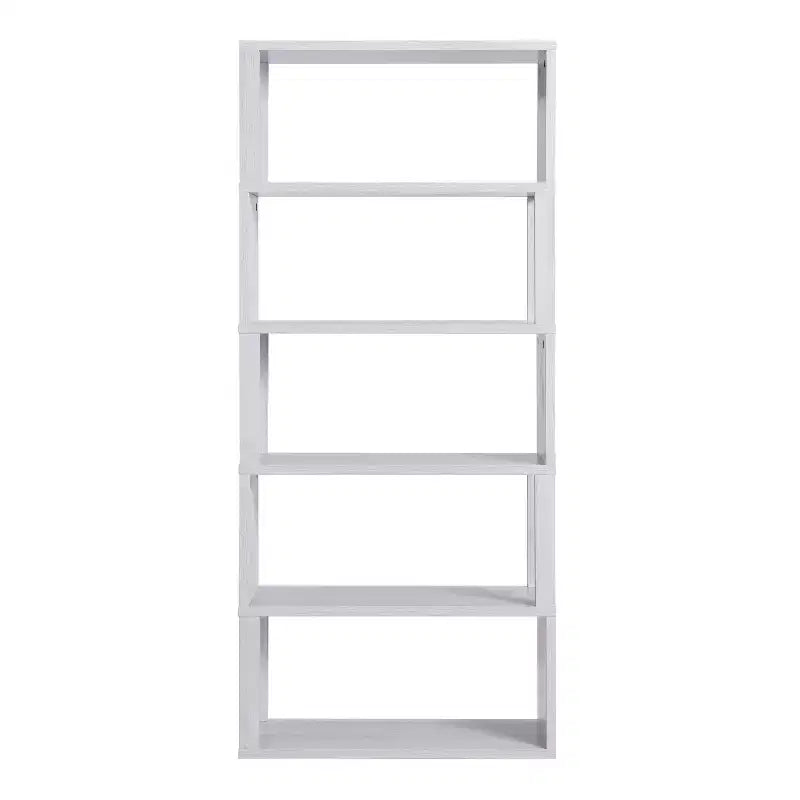 70.75" Montalva 5 Shelf Bookcase White Oak - HOMES: Inside + Out: Farmhouse Style, Open Back Design
