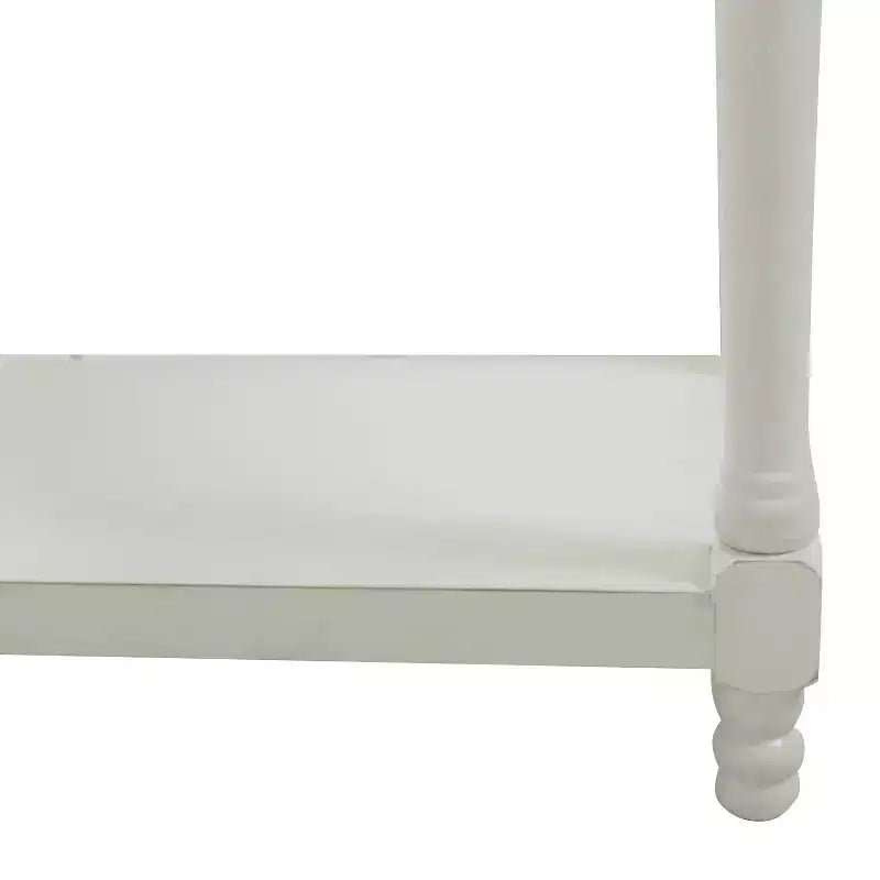 Étagère en bois de style ferme blanc de 71,5 po – Olivia & May : Rangement à 5 niveaux, aucun assemblage requis