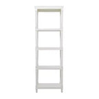 Étagère en bois de style ferme blanc de 71,5 po – Olivia & May : Rangement à 5 niveaux, aucun assemblage requis