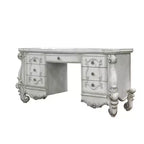 67" Versailles Vanity Desk Bone White - Acme Furniture: European-Inspired, 7 Drawers, No Mirror