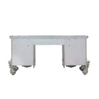 Coiffeuse Versailles 67 po Blanc cassé - Acme Furniture : d'inspiration européenne, 7 tiroirs, sans miroir