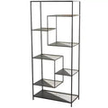 56" Industrial Metal Shelving Unit Black - Olivia & May: 8-Tier Storage, No Assembly Required