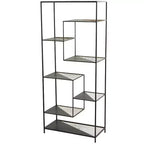 56" Industrial Metal Shelving Unit Black - Olivia & May: 8-Tier Storage, No Assembly Required
