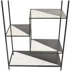 Étagère industrielle en métal noir 142 cm - Olivia & May : Rangement 8 niveaux, Aucun assemblage requis